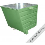 Happy End Výklopný kontejner TRV s výpustí a víkem zelená nosnost 500 kg PLN 8840/ZE – Zboží Mobilmania