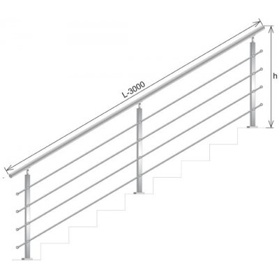 UMAKOV Nerezové zábradlí, schodišťe, VS AISI304, 40x40x2/ AJP-ZVS90-3000 – Hledejceny.cz