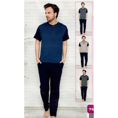 Leontyna Isilay 7201 pánské pyžamo kr.rukáv černé – Sleviste.cz