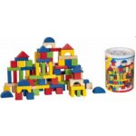 Woody Kostky barevné natur v kyblíku 100 dílů – Zboží Dáma