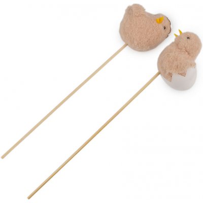 Zápich velikonoční kuřátko béžová, 2 ks – Zboží Dáma