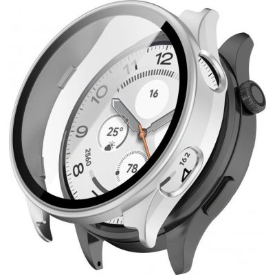 VSECHNONAMOBIL 132956 PC FULL COVER Plastový kryt se sklem pro Xiaomi Watch 5 stříbrný – Zboží Mobilmania