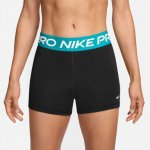Nike dámské funkční šortky Pro černo tyrkysové – Zboží Dáma