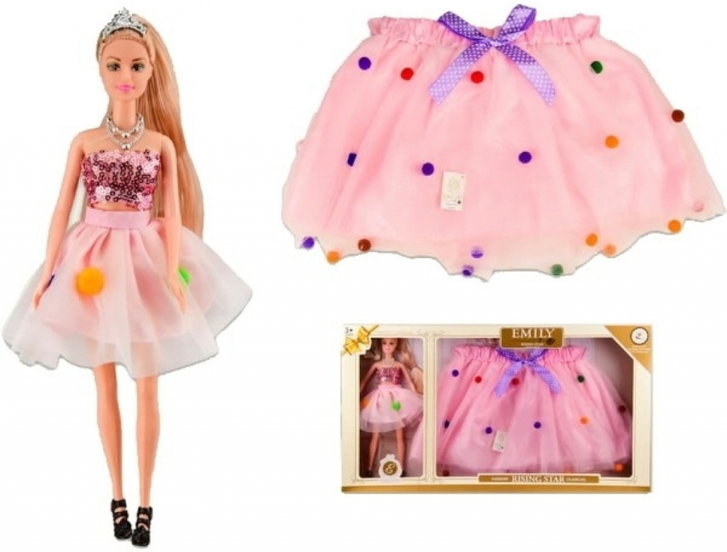 Mac Toys EMILY se sukýnkou pro holčičku růžová