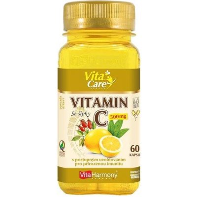 Vitaharmony Vitamin C 500 mg se šípky s postupným uvolňovaní 60 cps.
