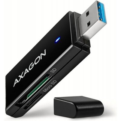 Axagon AXAGON CRE-S2N, USB-A 3.2 Gen 1 - SUPERSPEED čtečka karet, 2-slot & lun SD/microSD, podpora UHS-I