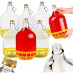 Demižon 5L SuperButelki skleněný čirý na tekuté produkty – Zboží Dáma