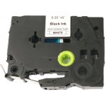 Smršťovací bužírka - BROTHER HSe-221 - 9 mm bílá - černý tisk - kompatibilní – Hledejceny.cz