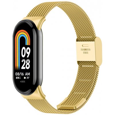 Xiaomi Milánský tah - kovový náhradní řemínek pro Mi Band 8/9/10 Zlatá MBSCZ-MMG04 – Zboží Živě