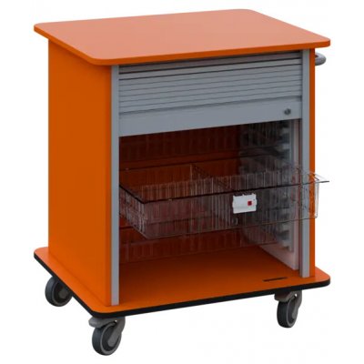 DEXTER 23 TRANSPARENT vozík boxový, roletový, nízký, 880x780x620 mm, mandarinka – Hledejceny.cz