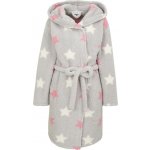 Janina dámský župan s kapucí fleece hvězdy světle šedý – Zboží Dáma