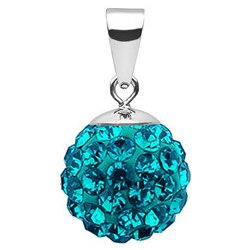 Nubis Stříbrný přívěšek s krystaly Crystals from Swarovski Blue Zircon NBS002 BZ