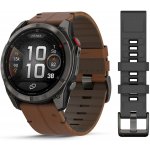 Garmin Fenix 8 PRO 51mm AMOLED Sapphire Carbon grey/Chestnut 010-03199-40 – Zboží Živě