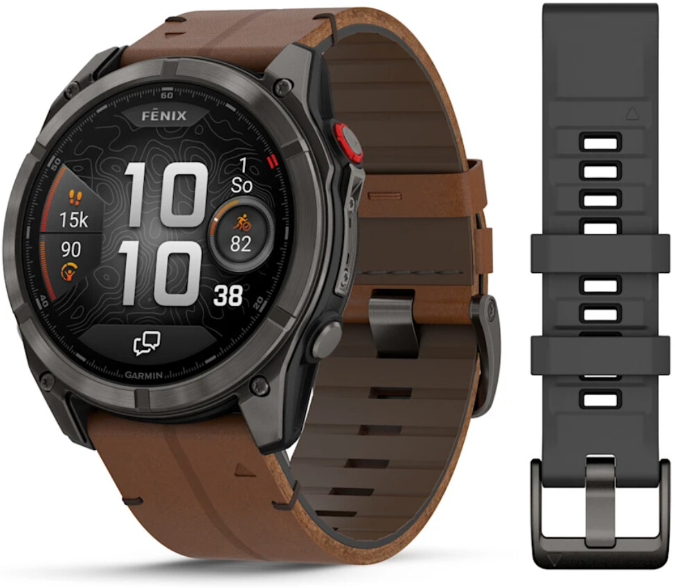 Garmin Fenix 8 PRO 51mm AMOLED Sapphire Carbon grey/Chestnut 010-03199-40
