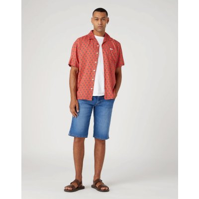 Wrangler pánské džínové šortky W16CXPZ35 COLTON shorts Blue Vortex