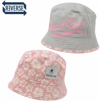 SoulCal Bloom Ladies Bucket Hat Pink/Grey