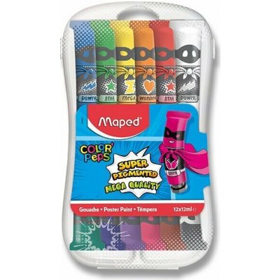 Maped - Temperové barvy Paint 12 tub x 12 ml – Zboží Živě