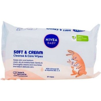 NIVEA Baby Ubrousky Soft & Cream 57 ks
