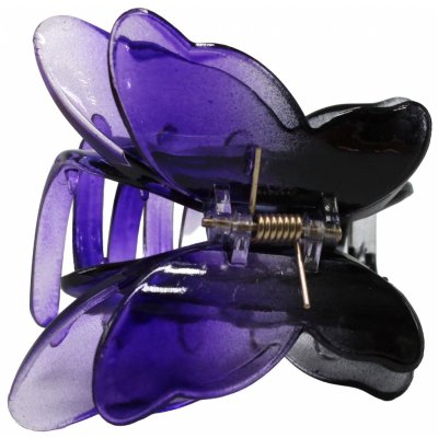 Dvoubarevný skřipec na vlasy Barva: fialová a černá – Zboží Dáma