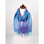 Hedvábná šála Super Norbu modro tyrkysovo fialová – Sleviste.cz