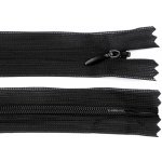 Spirálový zip skrytý No 3 délka 65 cm dederon Varianta: 332 černá, Balení: 1 ks – Hledejceny.cz