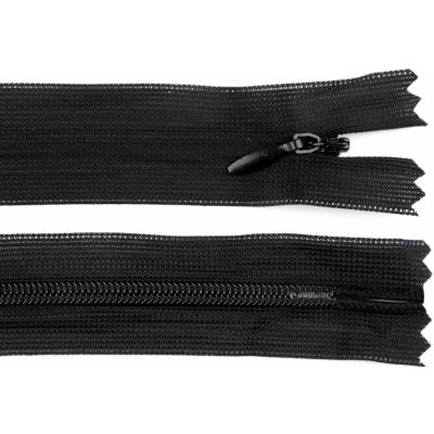 Spirálový zip skrytý No 3 délka 65 cm dederon Varianta: 332 černá, Balení: 1 ks – Hledejceny.cz