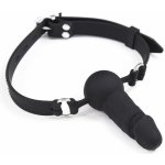 Silikonové dildo ústní roubík se silikonovým míčkem s dildem – Zboží Dáma