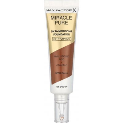 Max Factor Miracle Pure Skin Improving Foundation 100 Cocoa 30 ml – Hledejceny.cz