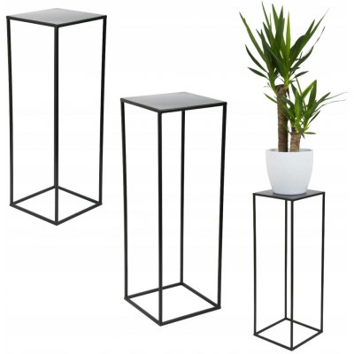 DekorStyle Květinový stojan Charr 70 cm černý – Zboží Dáma