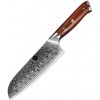 Kuchyňský nůž Santoku nůž z damaškové oceli NAIFU 7" o celkové délce 31 cm