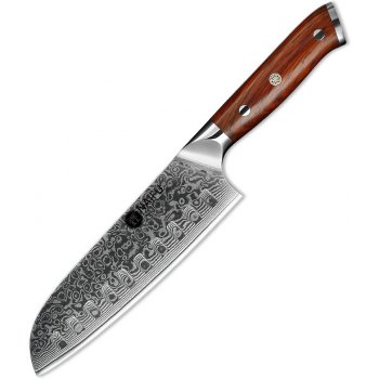 Santoku nůž z damaškové oceli NAIFU 7" o celkové délce 31 cm