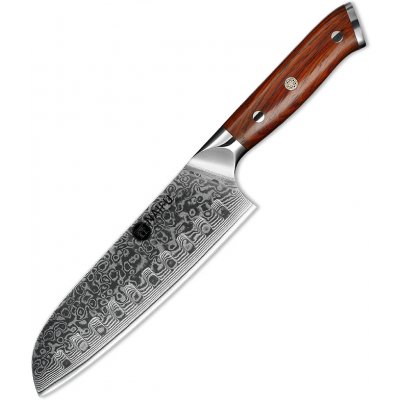 Santoku nůž z damaškové oceli NAIFU 7" o celkové délce 31 cm