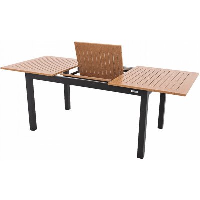 DOPPLER Hliníkový stůl rozkládací EXPERT WOOD 220/280x100 cm (antracit) – Zboží Mobilmania