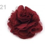 Brož ozdoba růže varianta 21 bordó sv. – Zboží Dáma