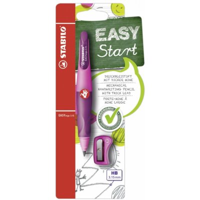 Stabilo EASYergo tužka pro praváky s ořezávátkem 3,15 mm růžová 135389 – Zboží Živě
