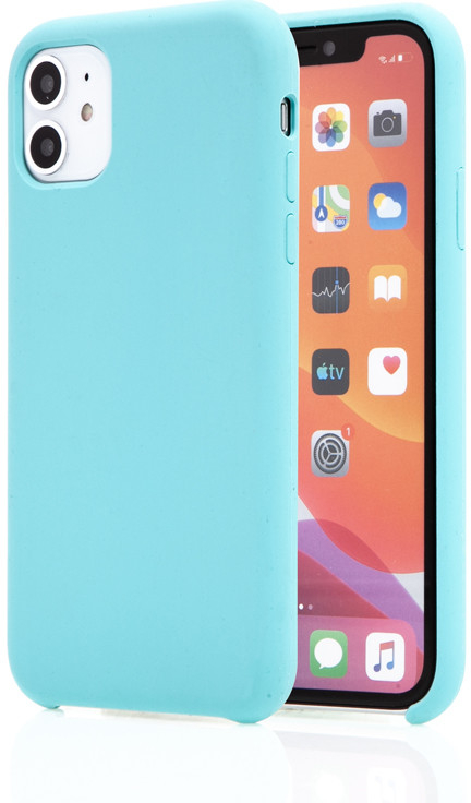 Pouzdro AppleMix Apple iPhone 11 - příjemné na dotek - silikonové - tmavě modré