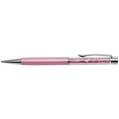Art Crystella kuličkové pero Touch růžová bílé krystaly Swarovski 14 cm 1805XGT552 – Zboží Mobilmania