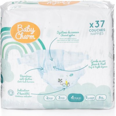 Baby Charm Super Dry Flex 4 Maxi 9-14 kg 37 ks – Zboží Mobilmania