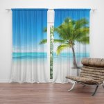 Sablio Závěs Palma na pláži: 2ks 140x250cm – Hledejceny.cz