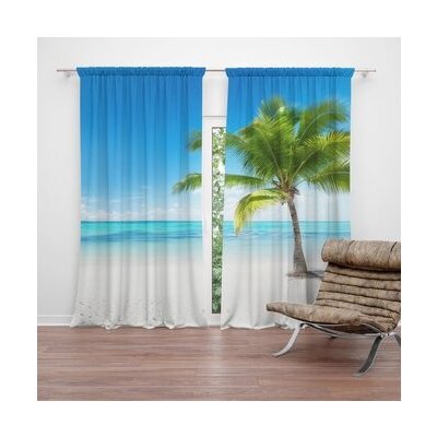 Sablio Závěs Palma na pláži: 2ks 140x250cm – Hledejceny.cz