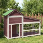 vidaXL Psí bouda moka 143 x 60,5 x 109 cm – Sleviste.cz