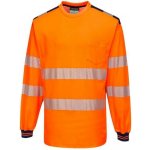 Portwest HI-VIS PW3 T185 reflexní triko dl. rukáv HV oranžová/námořní modrá 5XL