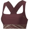 Sportovní podprsenka Puma MID IMPACT DECO GLAM BRA AUBERGINE-DECO 52225342 Bordó