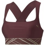 Puma MID IMPACT DECO GLAM BRA AUBERGINE-DECO 52225342 Bordó – Hledejceny.cz