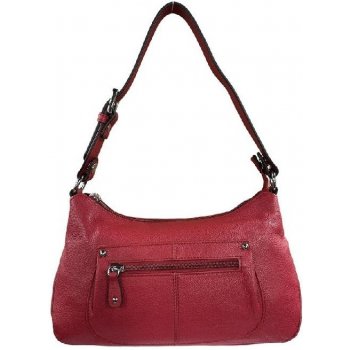 Hexagona kožená crossbody kabelka červená 462349 rouge fonce