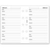 Filofax Adresář A8 jméno, telefon náplň mini diářů 20 listů