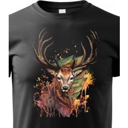 dětské tričko s jelenem černá