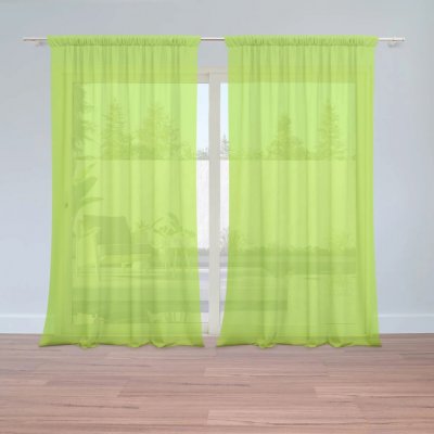 Sablio Záclony Limetková: 2ks 150x250cm – Hledejceny.cz