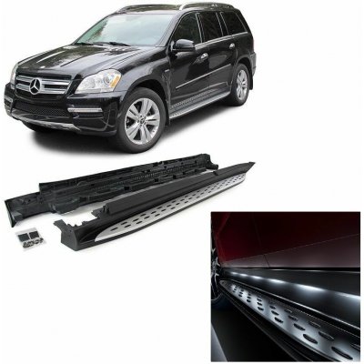 PROTEC Boční nášlapy Mercedes GLS/GL X166 2012-2019 LED osvětlení – Sleviste.cz