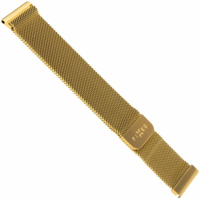 FIXED síťovaný nerezový řemínek Mesh Strap s Quick Release, 18mm, zlatá FIXMEST-18MM-GD